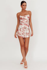 Well Versed Pleated Mini Dress Rose