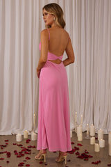 Nerida Twist Back Maxi Dress Pink