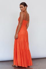 Main Attraction Cami Strap Maxi Dress Tangerine