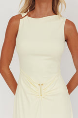 Casino Gold Hardware Ribbed Maxi Dress Butter