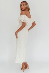 Beauty Within On-Off-Shoulder Maxi Dress Cream