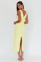 Chamberlain Scallop Trim V-Neck Maxi Dress Butter