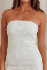 Artice Strapless Maxi Dress Lace Cream